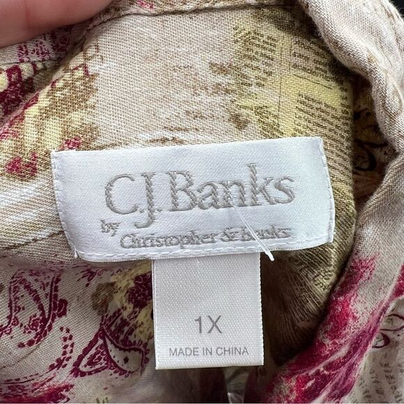 CJ Banks | Linen Blend Blazer/Top - Picture 6 of 6